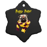 Puggy Potter Funny Parody Movie Ceramic Star Ornament