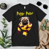 Puggy Potter Funny Parody Movie Premium T-Shirt