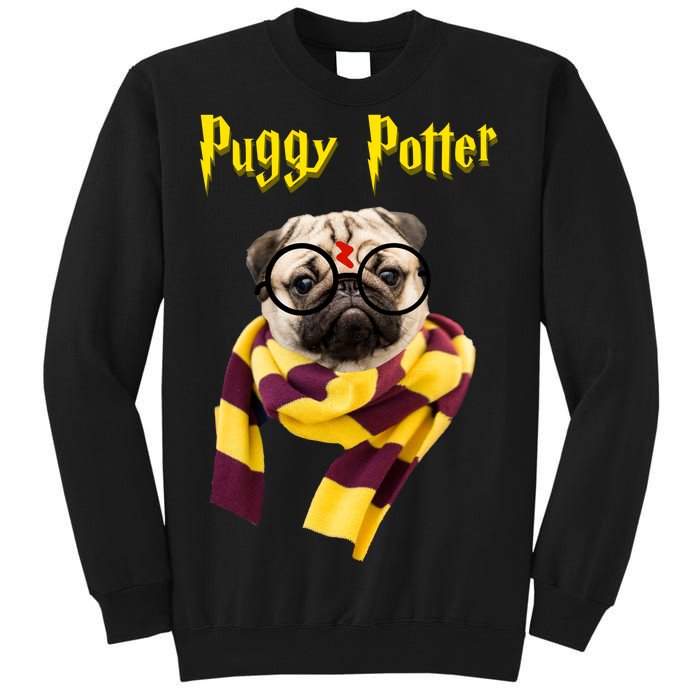 Puggy Potter Funny Parody Movie Tall Sweatshirt