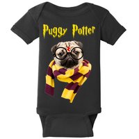 Puggy Potter Funny Parody Movie Baby Bodysuit