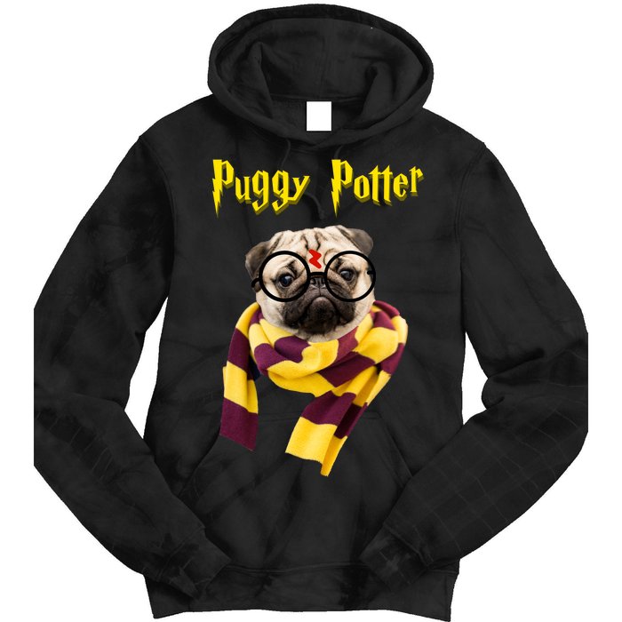 Puggy Potter Funny Parody Movie Tie Dye Hoodie