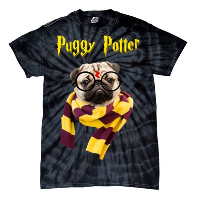 Puggy Potter Funny Parody Movie Tie-Dye T-Shirt