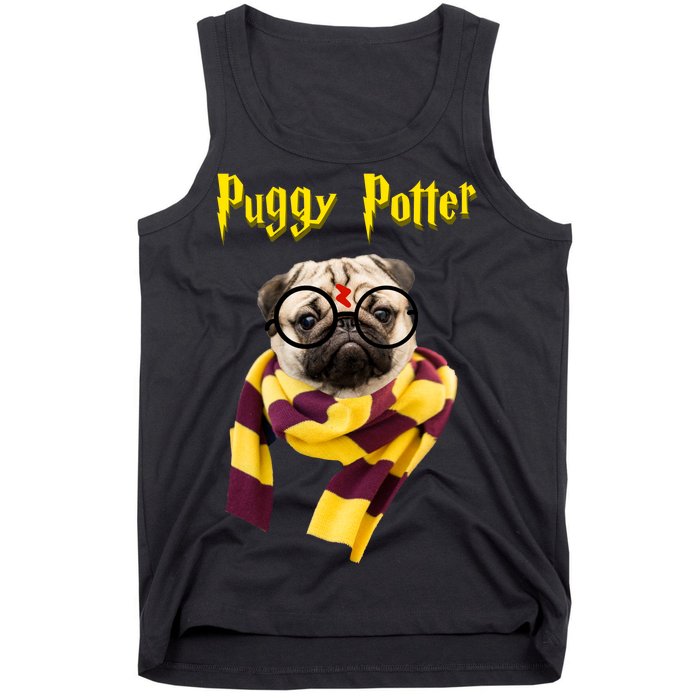 Puggy Potter Funny Parody Movie Tank Top