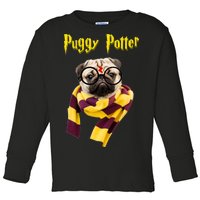 Puggy Potter Funny Parody Movie Toddler Long Sleeve Shirt