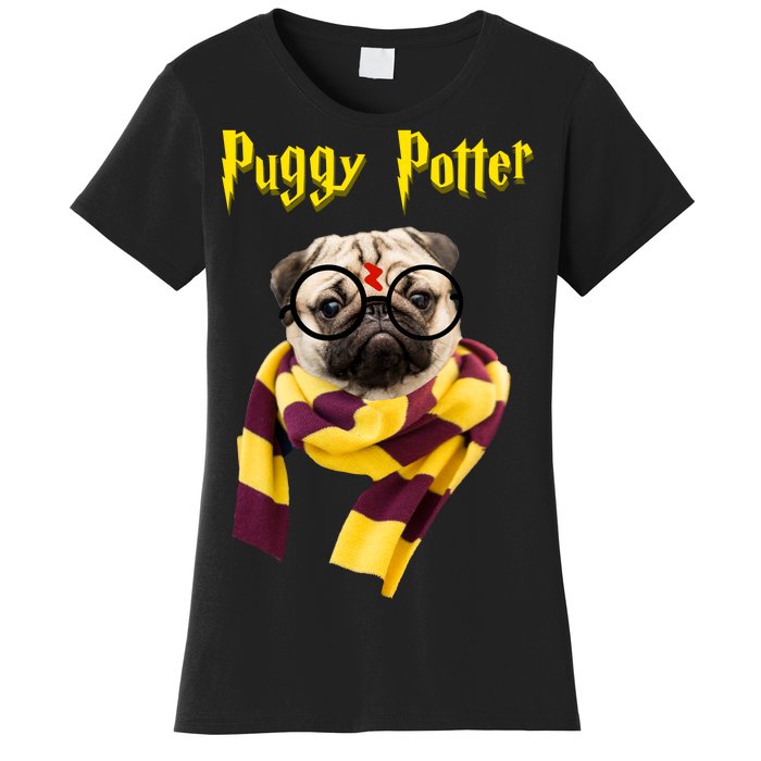 Puggy Potter Funny Parody Movie Women's T-Shirt