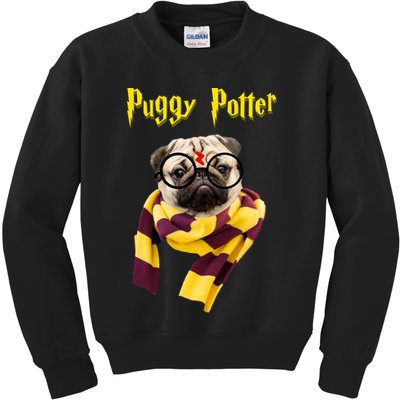 Puggy Potter Funny Parody Movie Kids Sweatshirt