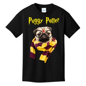 Puggy Potter Funny Parody Movie Kids T-Shirt