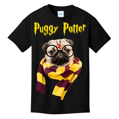 Puggy Potter Funny Parody Movie Kids T-Shirt