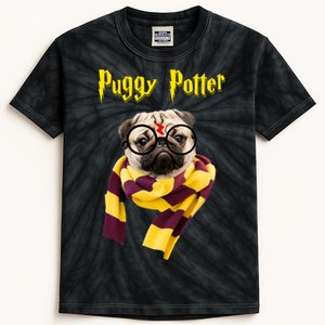 Puggy Potter Funny Parody Movie Kids Tie-Dye T-Shirt