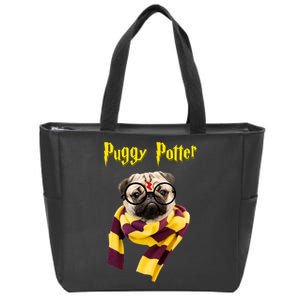 Puggy Potter Funny Parody Movie Zip Tote Bag