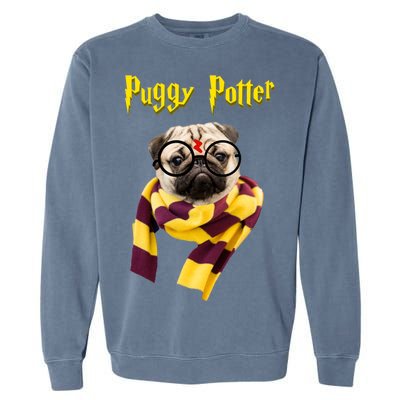 Puggy Potter Funny Parody Movie Garment-Dyed Sweatshirt