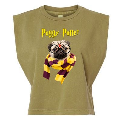 Puggy Potter Funny Parody Movie Garment-Dyed Women's Muscle Tee