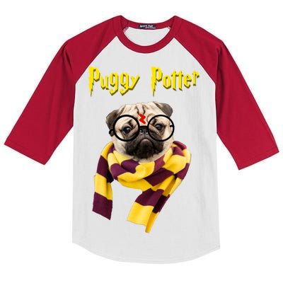 Puggy Potter Funny Parody Movie Kids Colorblock Raglan Jersey