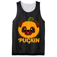 Pugkin Pumpkin Pug Mesh Reversible Basketball Jersey Tank