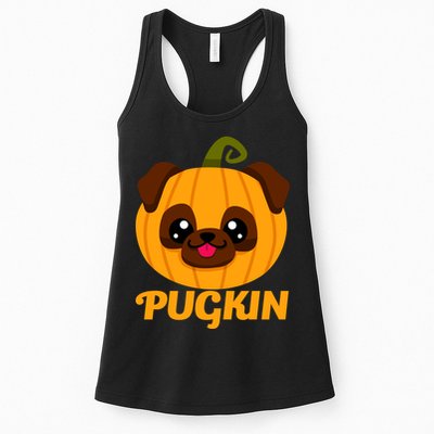 Pugkin Pumpkin Pug Womens Tank Top