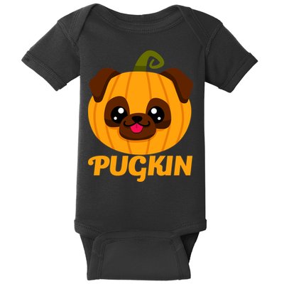 Pugkin Pumpkin Pug Baby Bodysuit