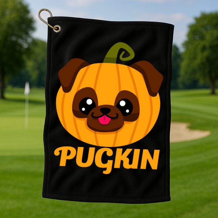 Pugkin Pumpkin Pug Golf Towel