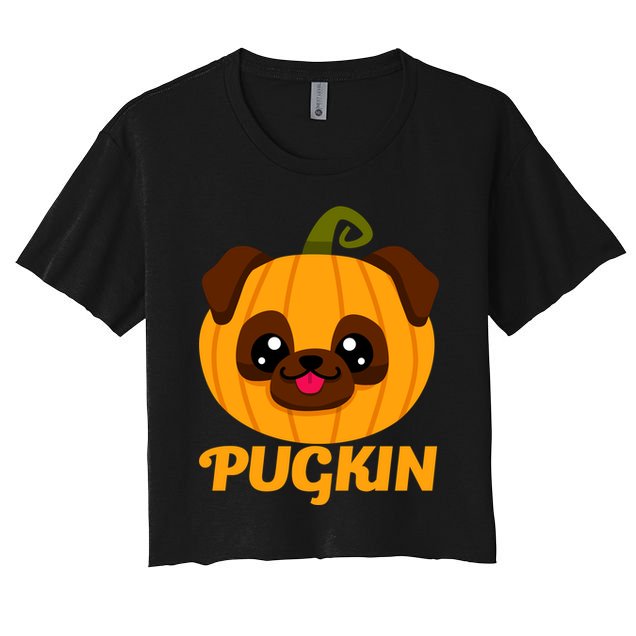 Pugkin Pumpkin Pug Crop Top