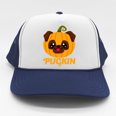 Pugkin Pumpkin Pug Trucker Hat