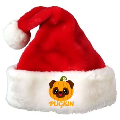 Pugkin Pumpkin Pug Premium Christmas Santa Hat