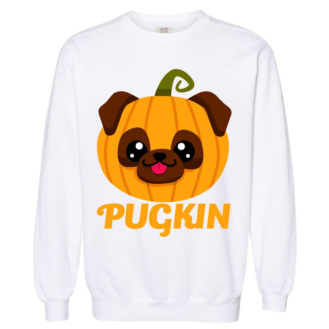 Pugkin Pumpkin Pug Garment-Dyed Sweatshirt