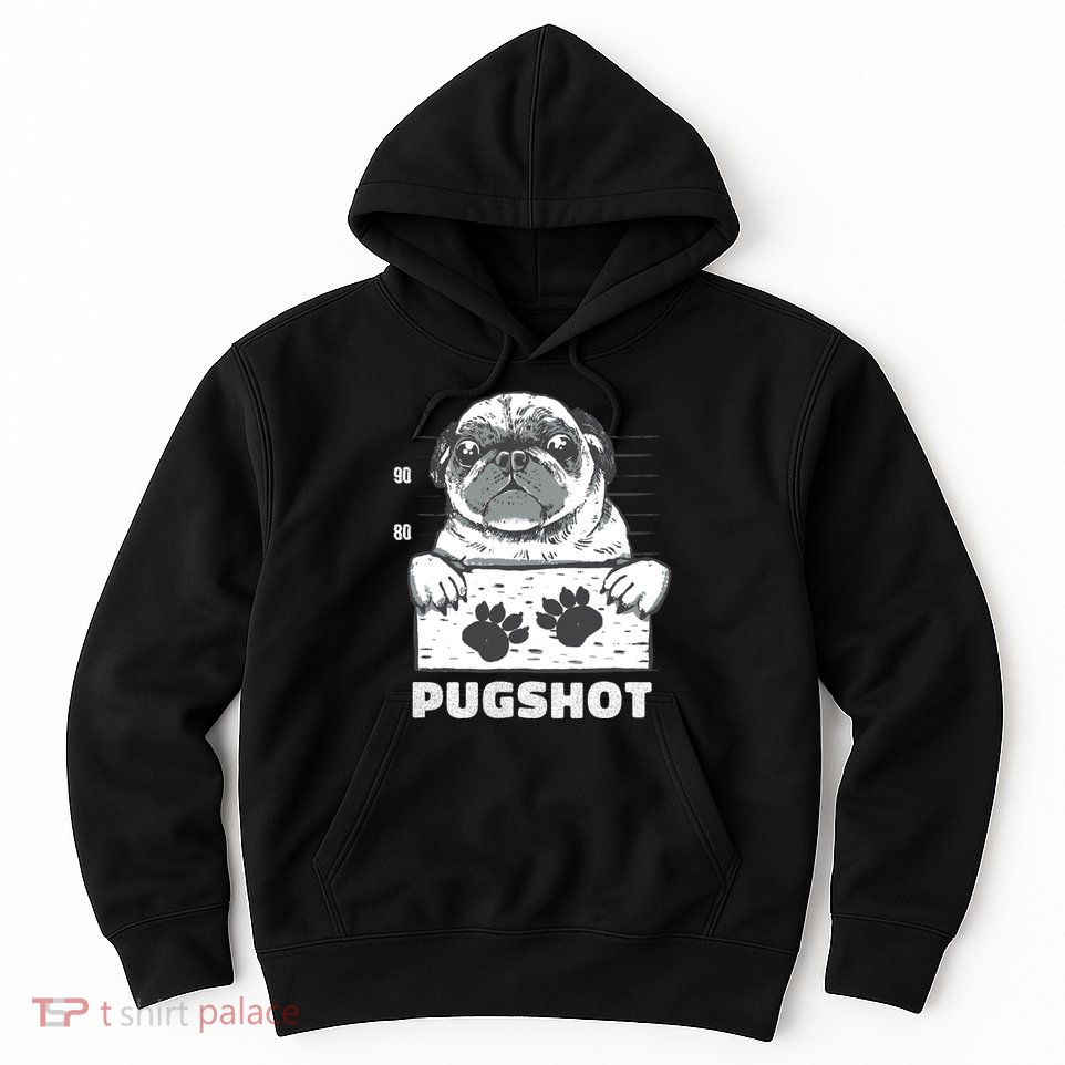 Pugshot Jail Prison Funny Pug Hoodie