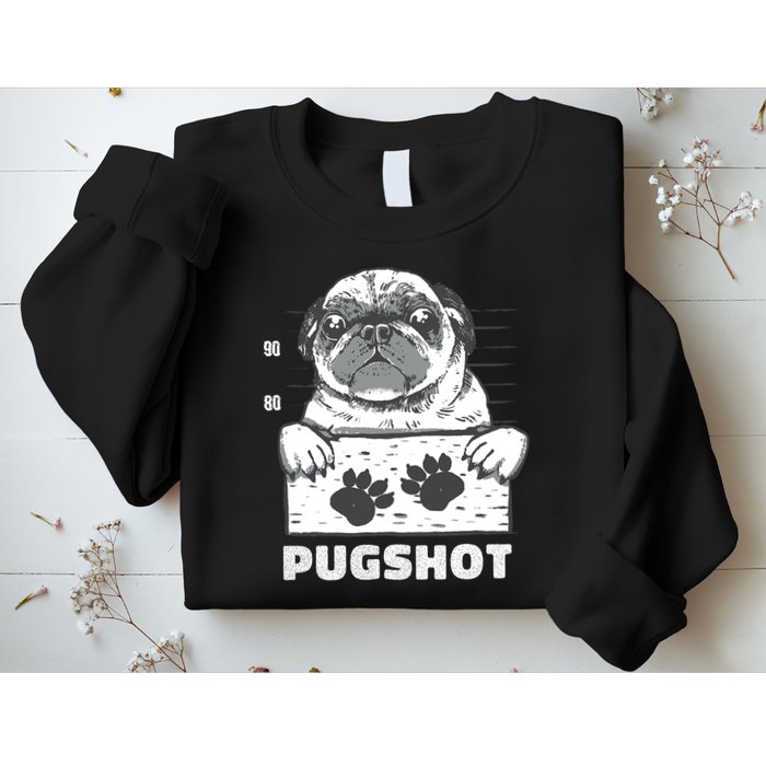 Pugshot Jail Prison Funny Pug Sweatshirt