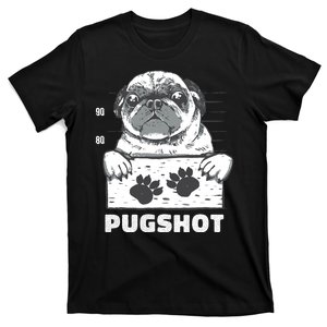 Pugshot Jail Prison Funny Pug T-Shirt