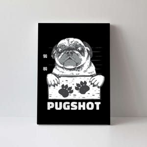 Pugshot Jail Prison Funny Pug Canvas