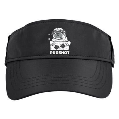 Pugshot Jail Prison Funny Pug Adult Drive Performance Visor
