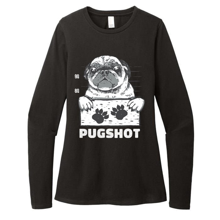 Pugshot Jail Prison Funny Pug Womens CVC Long Sleeve Shirt