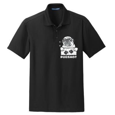 Pugshot Jail Prison Funny Pug Dry Zone Grid Polo