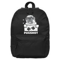 Pugshot Jail Prison Funny Pug 16 in Basic Backpack