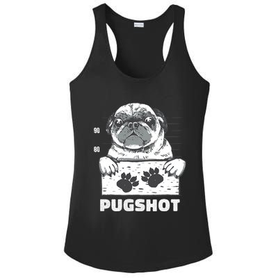 Pugshot Jail Prison Funny Pug Ladies PosiCharge Competitor Racerback Tank