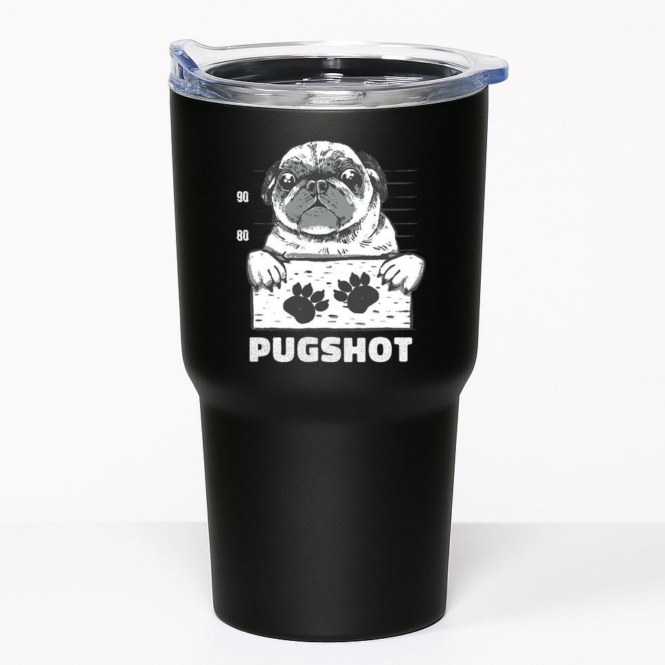 Pugshot Jail Prison Funny Pug Tumbler