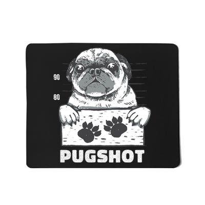 Pugshot Jail Prison Funny Pug Mousepad