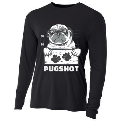 Pugshot Jail Prison Funny Pug Cooling Performance Long Sleeve Crew