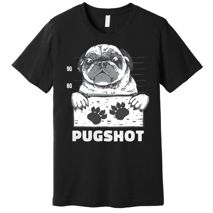 Pugshot Jail Prison Funny Pug Premium T-Shirt