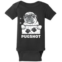 Pugshot Jail Prison Funny Pug Baby Bodysuit