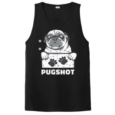 Pugshot Jail Prison Funny Pug PosiCharge Competitor Tank