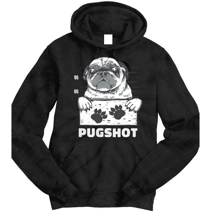 Pugshot Jail Prison Funny Pug Tie Dye Hoodie