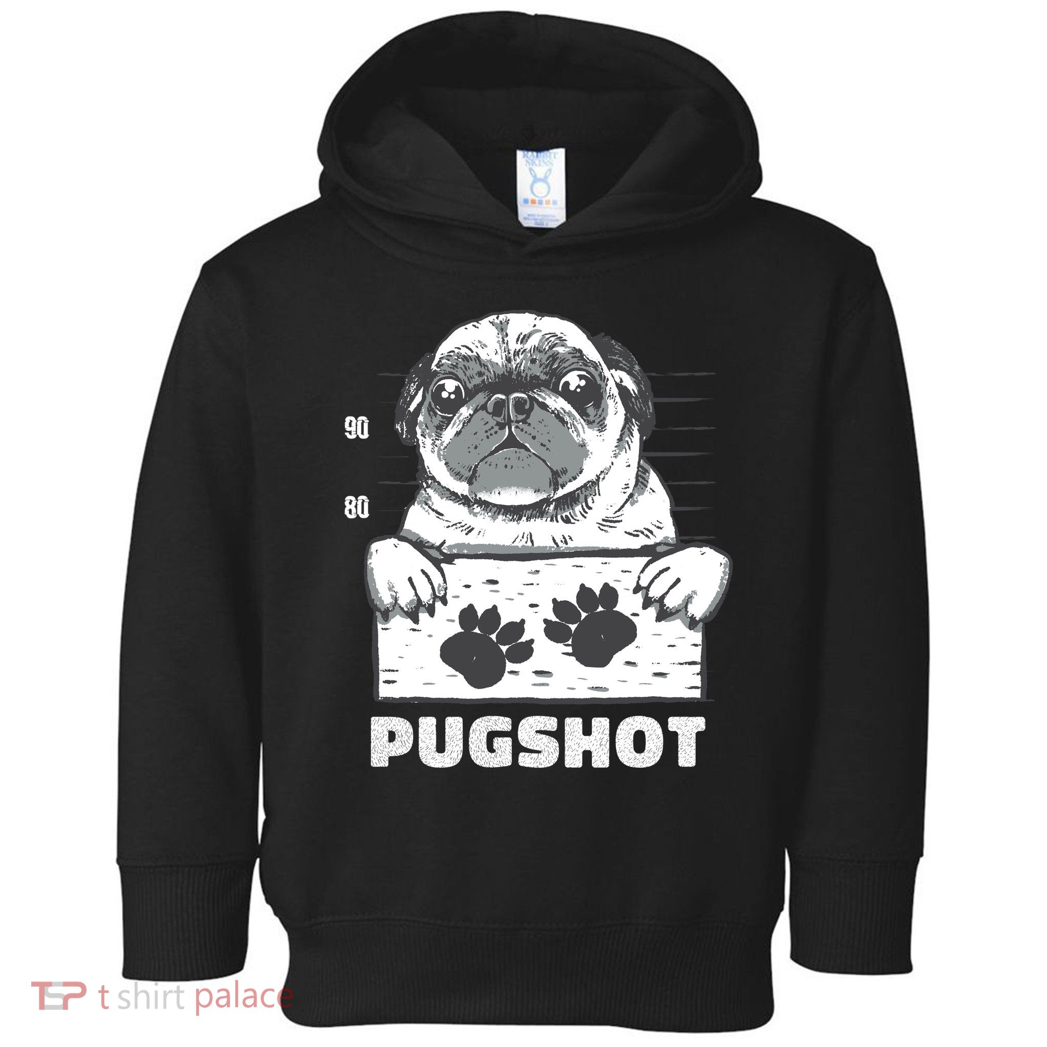 Pugshot Jail Prison Funny Pug Toddler Hoodie