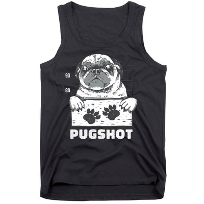 Pugshot Jail Prison Funny Pug Tank Top