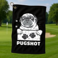 Pugshot Jail Prison Funny Pug Golf Towel