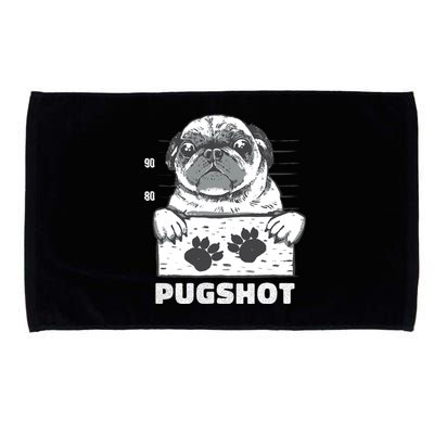 Pugshot Jail Prison Funny Pug Microfiber Hand Towel