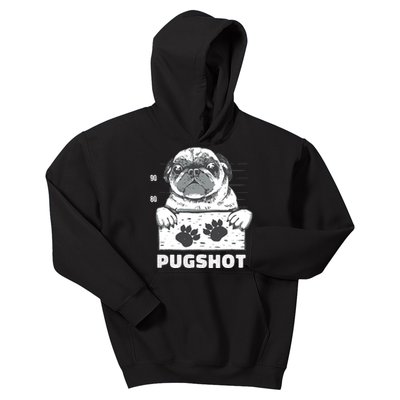 Pugshot Jail Prison Funny Pug Kids Hoodie