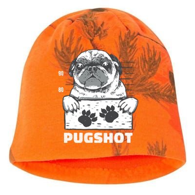 Pugshot Jail Prison Funny Pug Kati - Camo Knit Beanie