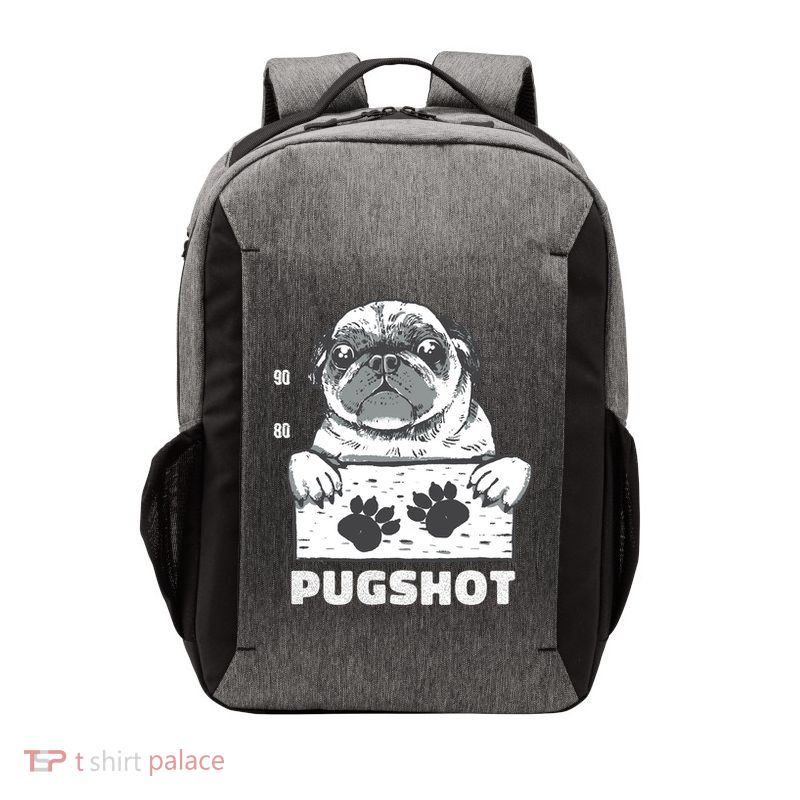 Pugshot Jail Prison Funny Pug Vector Backpack