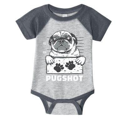 Pugshot Jail Prison Funny Pug Infant Baby Jersey Bodysuit