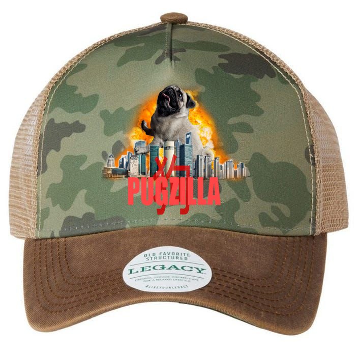 Pugzilla Funny Pug Legacy Tie Dye Trucker Hat